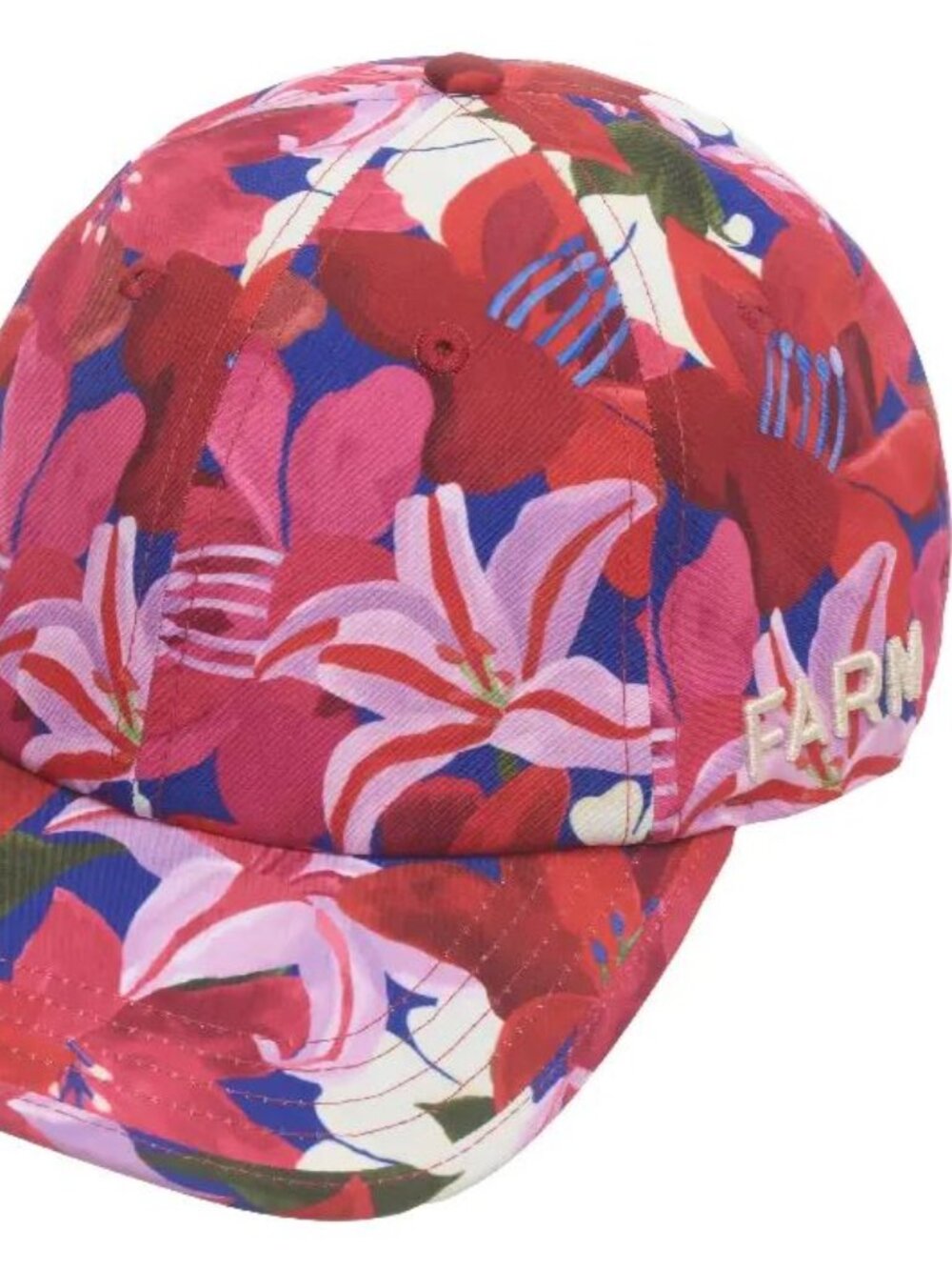 Rare FARM Rio Floral Watercolor Baseball Cap Hat NWT - Brazil Line Exclusive!!!